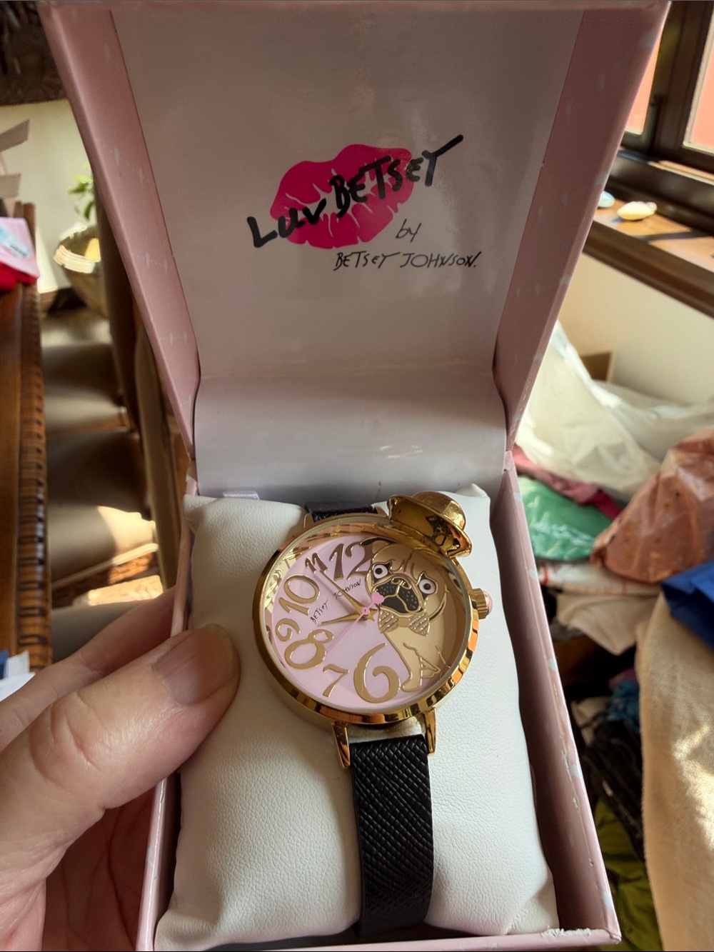 “BETSEY JOHNSON” Adorable Pug Watch NWT